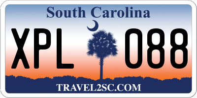 SC license plate XPL088