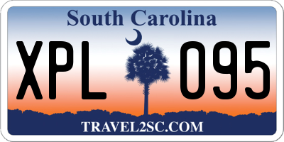 SC license plate XPL095