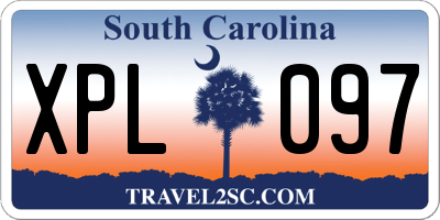 SC license plate XPL097