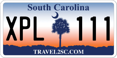 SC license plate XPL111