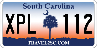SC license plate XPL112