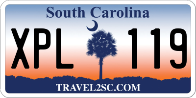 SC license plate XPL119