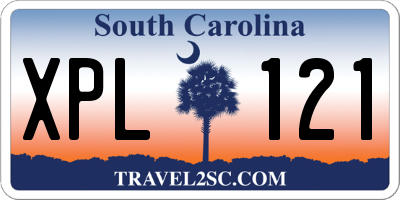 SC license plate XPL121