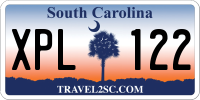 SC license plate XPL122