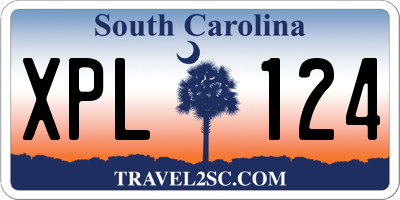 SC license plate XPL124