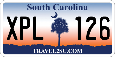 SC license plate XPL126