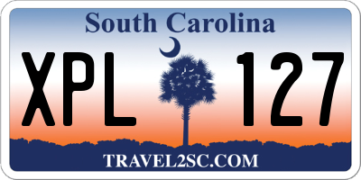 SC license plate XPL127
