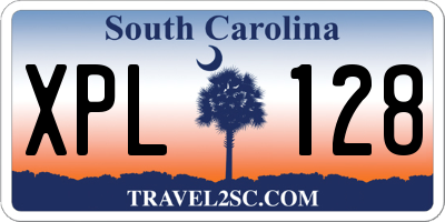 SC license plate XPL128