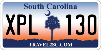 SC license plate XPL130