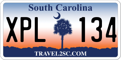 SC license plate XPL134