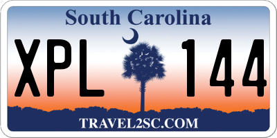 SC license plate XPL144
