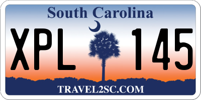 SC license plate XPL145