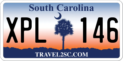 SC license plate XPL146