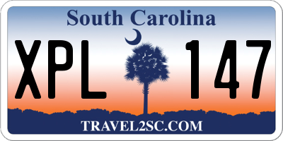 SC license plate XPL147