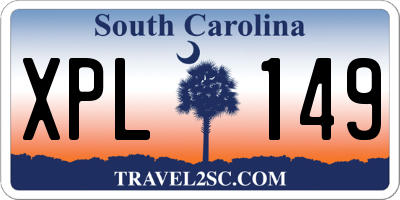 SC license plate XPL149