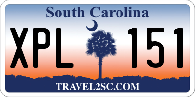 SC license plate XPL151
