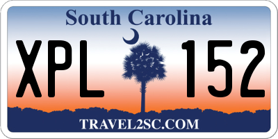 SC license plate XPL152
