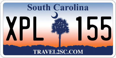 SC license plate XPL155