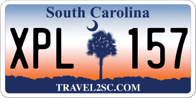 SC license plate XPL157