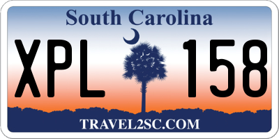 SC license plate XPL158