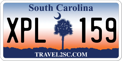 SC license plate XPL159