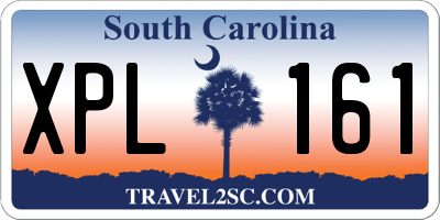 SC license plate XPL161