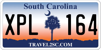 SC license plate XPL164