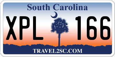 SC license plate XPL166