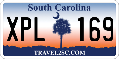 SC license plate XPL169