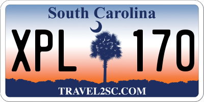SC license plate XPL170