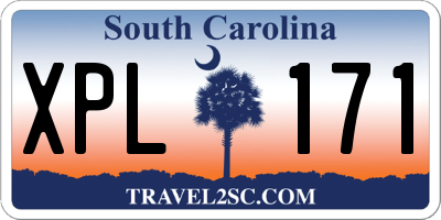 SC license plate XPL171