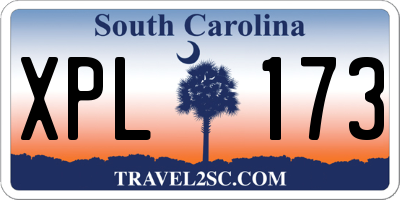 SC license plate XPL173