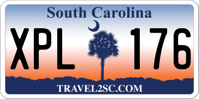 SC license plate XPL176