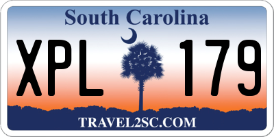 SC license plate XPL179