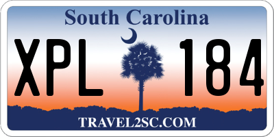 SC license plate XPL184