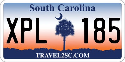 SC license plate XPL185