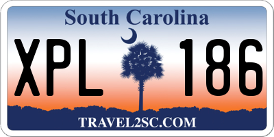 SC license plate XPL186