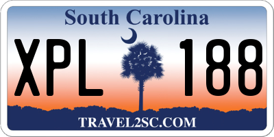 SC license plate XPL188