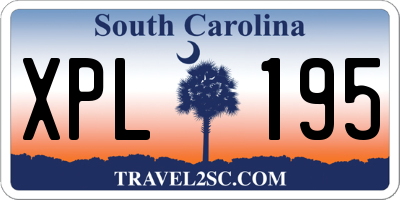 SC license plate XPL195