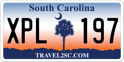 SC license plate XPL197