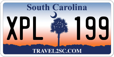 SC license plate XPL199