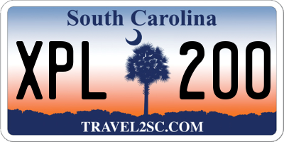 SC license plate XPL200