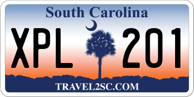 SC license plate XPL201