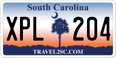SC license plate XPL204