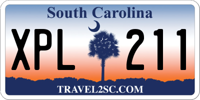SC license plate XPL211