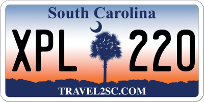 SC license plate XPL220