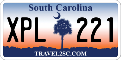SC license plate XPL221