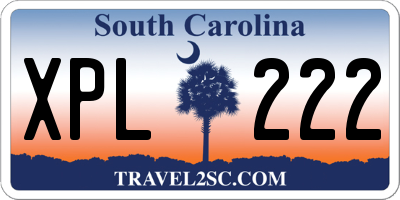 SC license plate XPL222