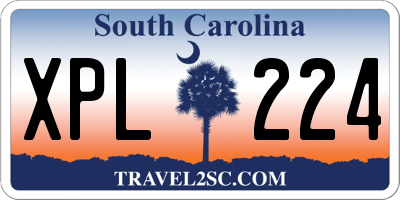 SC license plate XPL224