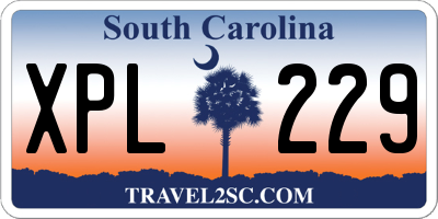 SC license plate XPL229